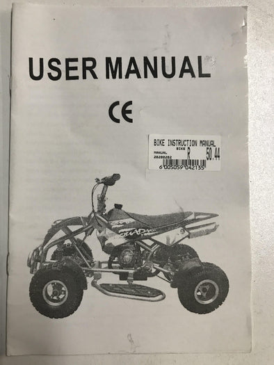Mini Quad Instruction Manual - Pocketbike SA