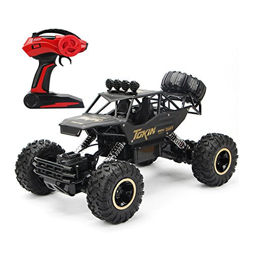 1:12 Scale RC 4WD Rock Crawler - Black with Rubber Tyres
