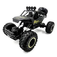 1:12 Scale RC 4WD Rock Crawler - Black with Rubber Tyres