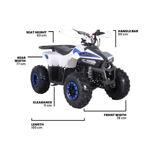 110cc 4 Stroke Mud Hawk Quad TAO Motor + Remotes - Red for 12 Years +