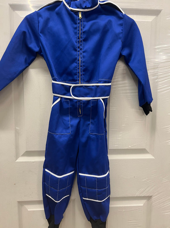 2-3 Years Kids Race Suite Blue with White Stripe