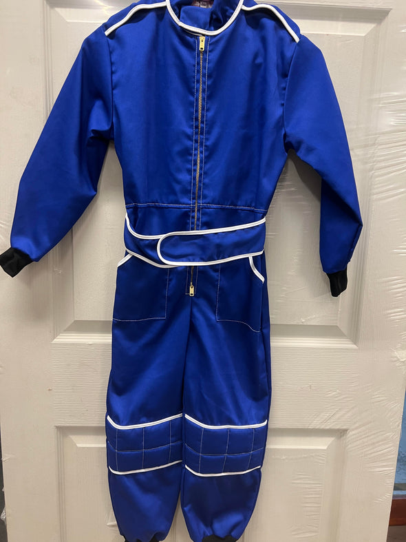 6-7 Years Kids Race Suite Blue with White Stripe