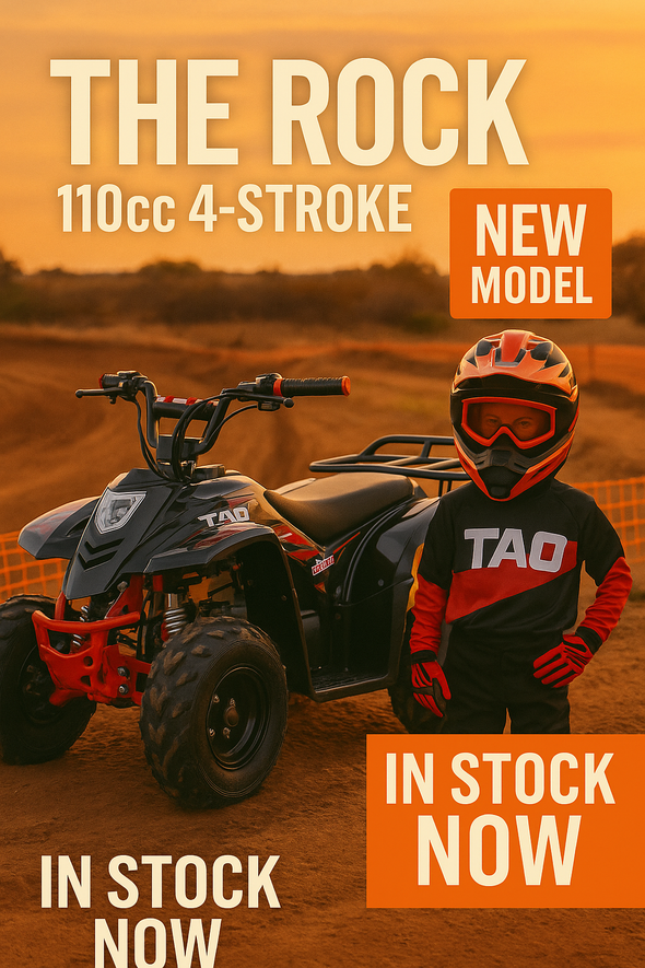 NEW ROCK 2025 110cc 4 Stroke Quad - TAO Motor