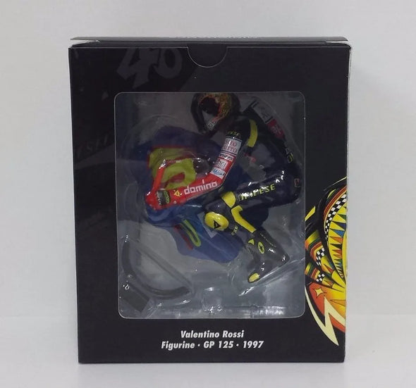 1:12 Minichamps Figurine Valentino Rossi P 125cc 1997 + Tyre Stand + Cape