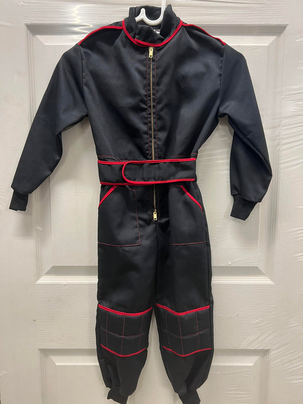 2-3 Years Kids Race Suite Black with Red Stripes