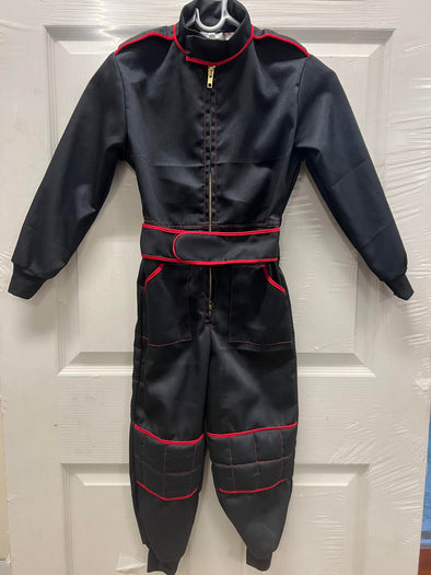 2-3 Years Kids Race Suite Black with Red Stripes