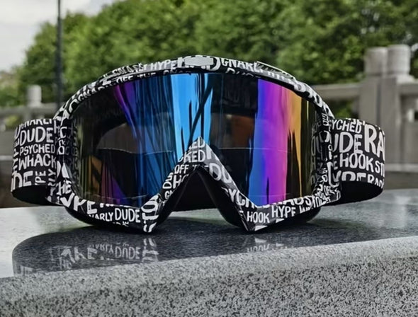Motocross Goggles - Writing Design