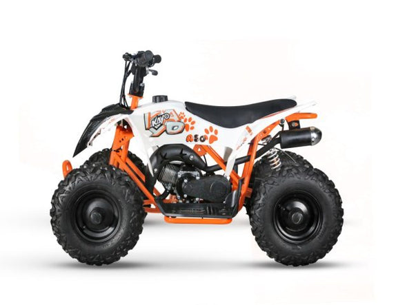 KAYO 24 A50 50cc 2 Stroke Quad Bike (4-10 Years) UPGRADED Model with 19mm Race Carbs & 13X5.00-6 Wheels with Tubular Frame + Upgraded Steel Clutch