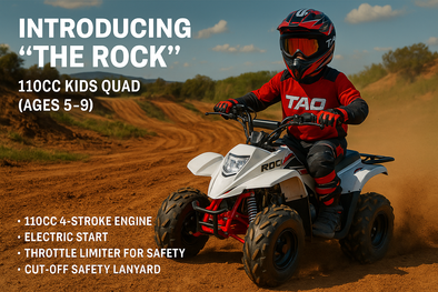 NEW ROCK 2025 110cc 4 Stroke Quad - TAO Motor