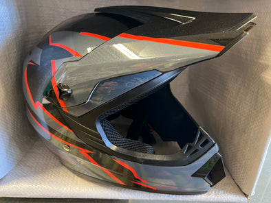 Kids Motocross Helmet - Grey and Black