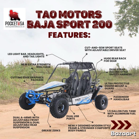 TAO 169cc Moto 200 Sport Buggie 4 Stroke - Teenagers +