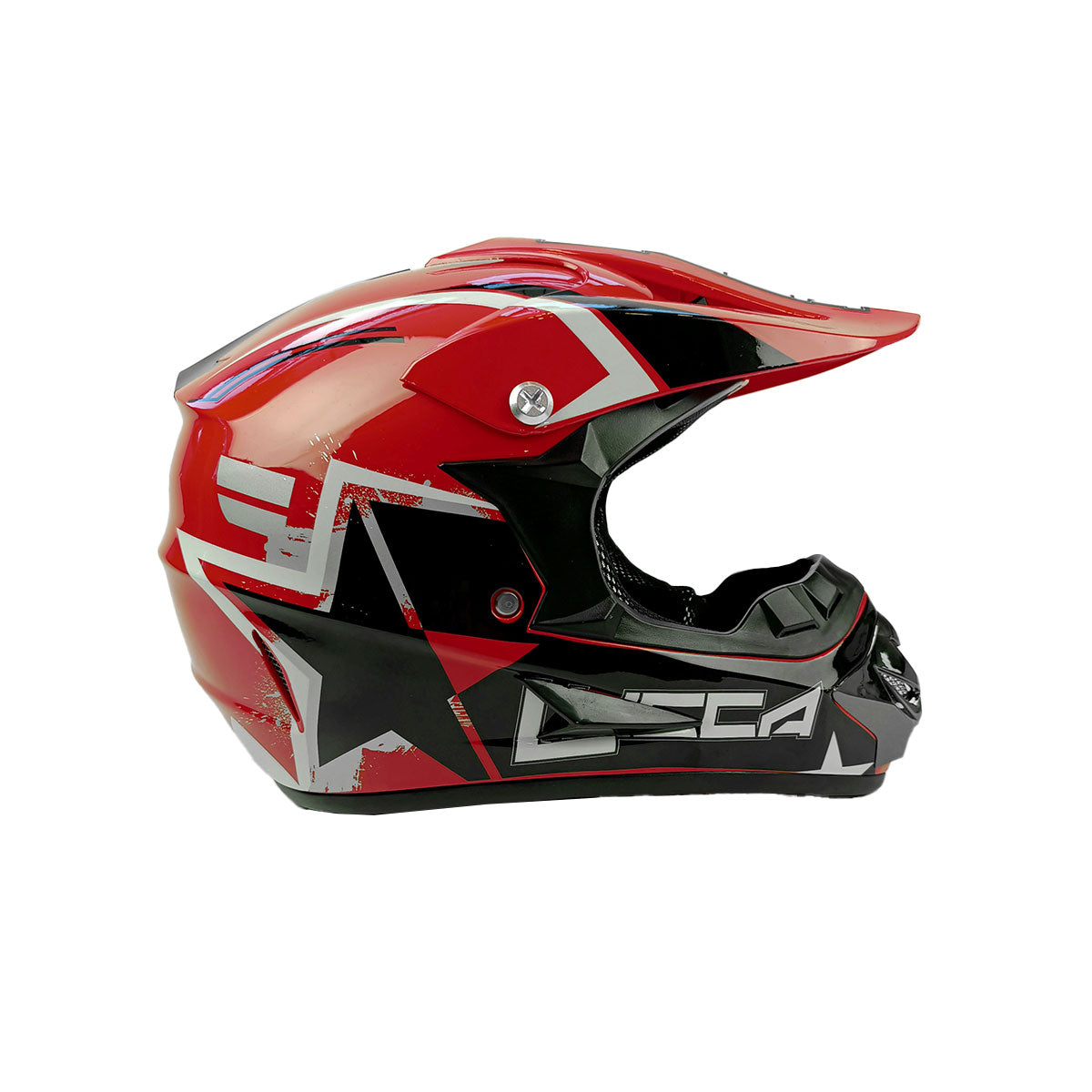 Kids Motocross Helmet Lucca Red – Pocketbike SA - Main Image