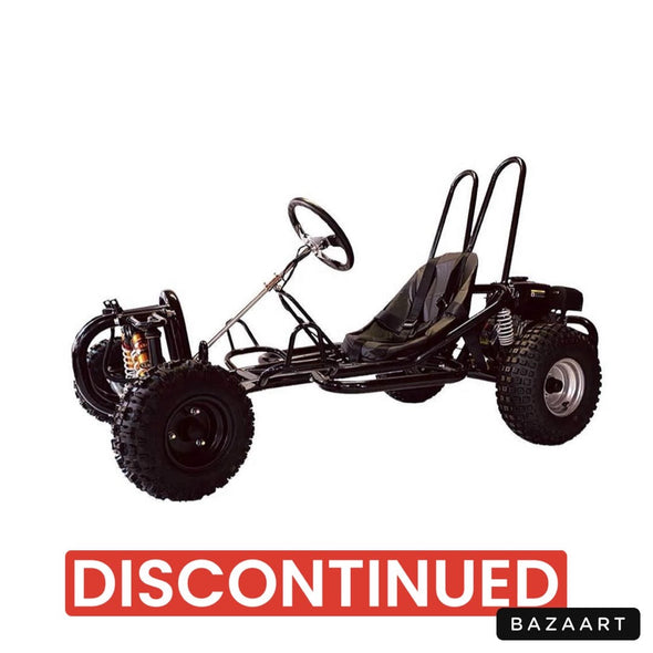 200cc Petrol Kid's Go-Kart with suspension & belt drive - Black for 12 Years +