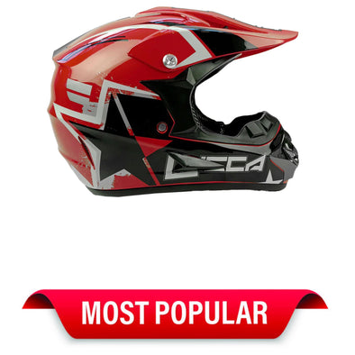 Kids Motocross Helmet - Lucca Red