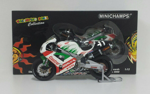 1:12 Minichamps Honda VTR1000 Valentino Rossi / Colin Edwards Team Castrol Honda 8H Suzuka 2000