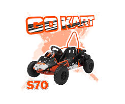 KAYO S70 80cc 4 Stroke Go Kart - Pull-start with Adjustable Seat, Seat belt, Speed Governor