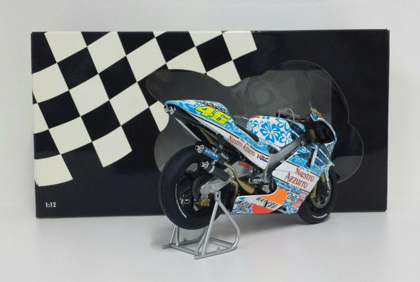 1:12 Minichamps Honda NSR 500 Valentino Rossi Team Nastro Azzurro GP Mugello 2001 - Dirty Version - Rare