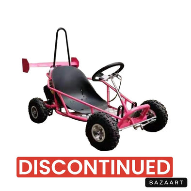 KIDS 50cc 2 STROKE GO-KART (Pink) + FREE Race Alum Wing (5-12 Years)