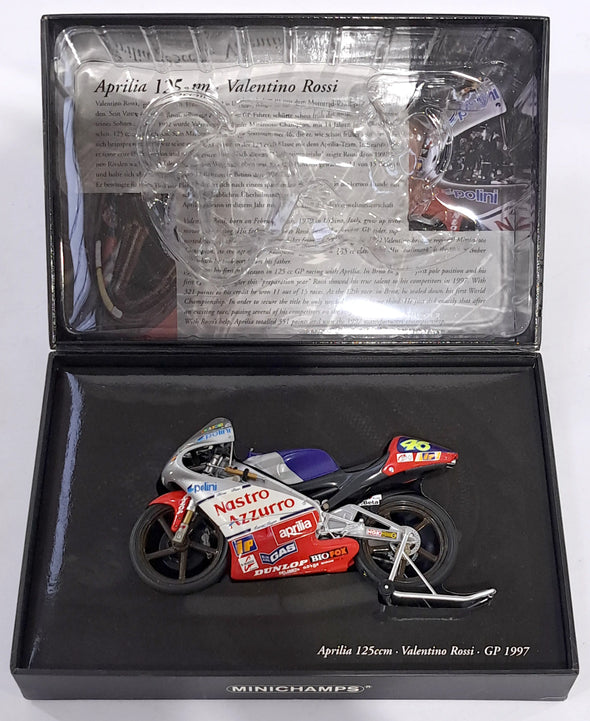 1:12 Minichamps #46 Valentino Rossi Aprilia 125cc GP 1997 - Extremely RARE
