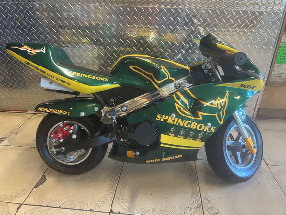 Springbok Rugby Winner 50cc 2 Stroke Pocket Bike (CAG Model)