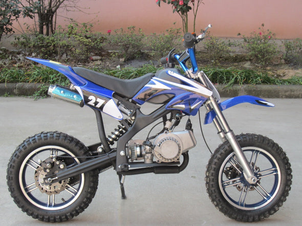 Level Entry 50cc 2 Stroke Air Cooled 3HP Dirt Bike - Blue FREE DELIVERY NATION WIDE - Pocketbike SA