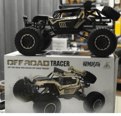 1:8 Scale RC 4WD Rock Crawler - Black with Rubber Tyres