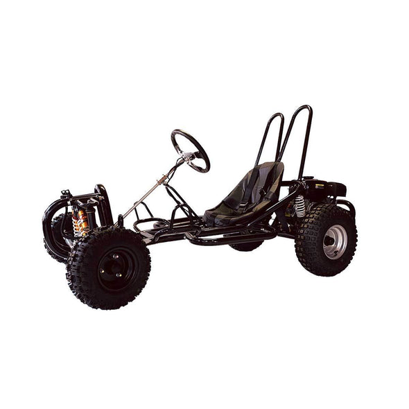 200cc Petrol Go-Kart with suspension & belt drive - Black - Pocketbike SA