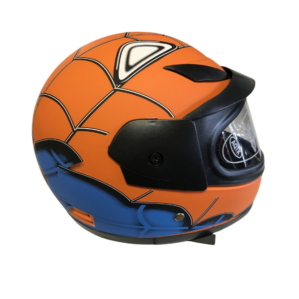 Kids Spider Man Helmet 49-54cm - Orange for 4 Years Up - Recreational use only.