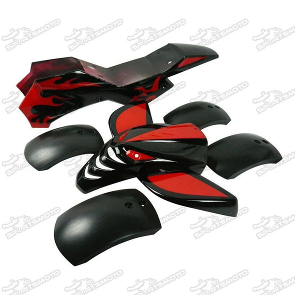Red &amp; Black Mini Quad Fairing Kit - Pocketbike SA