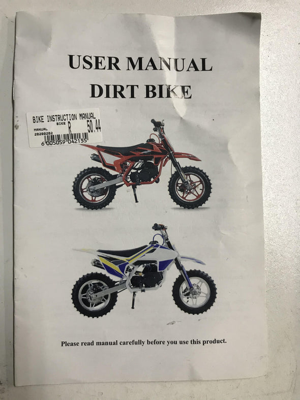 SK Dirt Bike Instruction Manual - Pocketbike SA