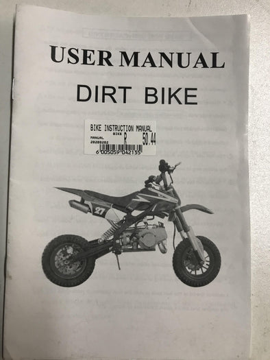 Mini Dirt Bike Instruction Manual - Pocketbike SA
