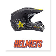 Kids Motocross Helmet - Black Rockstar Design