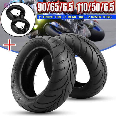Combo Deal =  X1 Front Tread Tyre 90/65-6.5, X1 Rear Tread Tyre 110/65-6.5, X1 Front Tube 90/65-6.5 and X1 Rear Tube 110/65-6.5 - Pocketbike SA