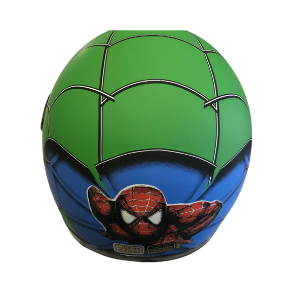 Kids Spider Man Helmet 49-54cm - Green for 4 Years Up - Recreational use only.