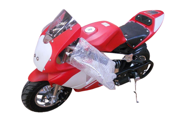 2024 50cc 2 Stroke 3HP Pocketbike Red/White (KXD Model) Ages 4-13 Years +