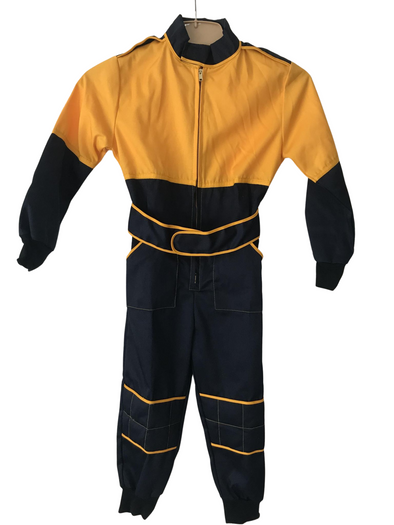 4-5 Years Kids Race Suit - Black/Yellow