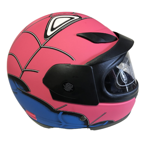 Kids Spider Man Helmet 49 54cm Pink for 4 Years Up Recreational us Pocketbike SA