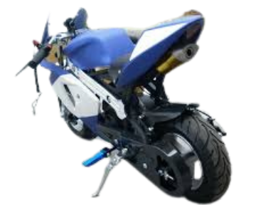 2024 50cc 2 Stroke 3HP Pocketbike Blue/White (KXD Model) Ages 4-13 Years +