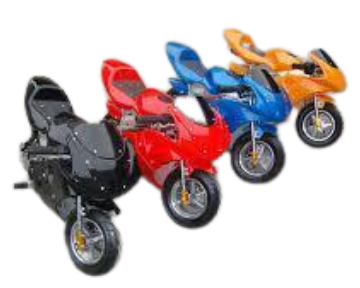 50cc 2 Stroke Air Cooled 3HP Pocketbike - Red (Cag Model) Ages 4-13 Years +