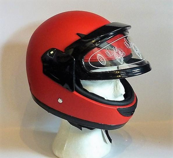 Kids Helmet Matt Red - Pocketbike SA