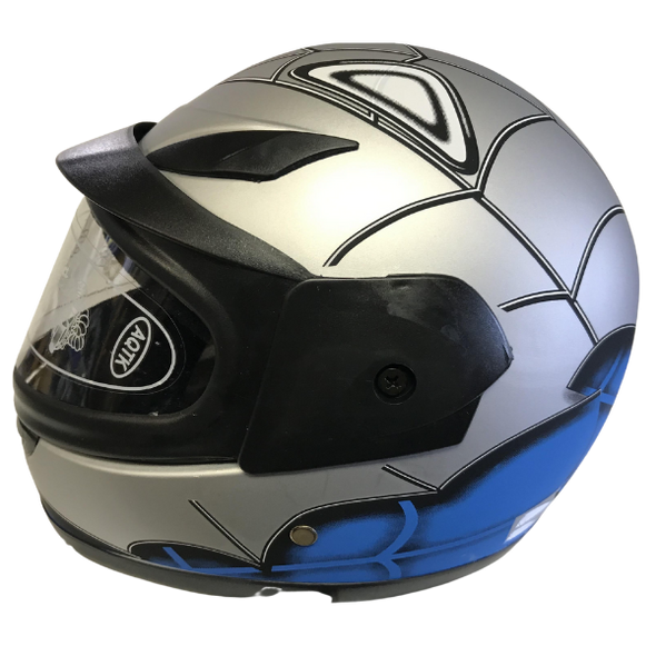 Kids Spider Man Helmet 49-54cm - Silver for 4 Years Up - Recreational use only.