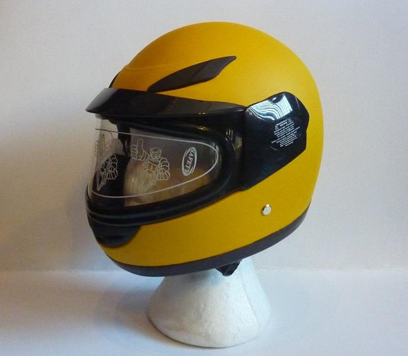 Kids Helmet Matt Yellow - Pocketbike SA