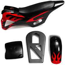 Dirt Bike Fairing Kit - Red / Black - Pocketbike SA