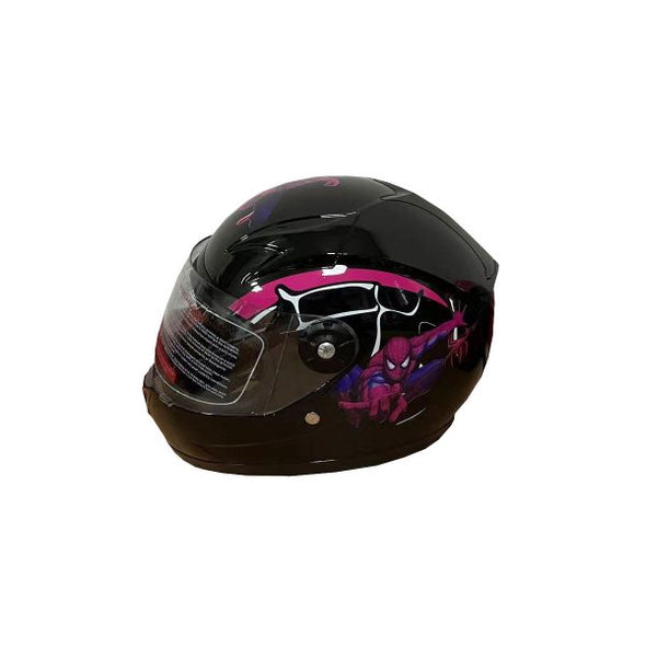Kids Helmet - Spider Man - Gloss Black for 4 Years Up - Recreational use only.