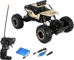1:16 Scale RC 4WD Rock Crawler - Gold with Rubber Tyres