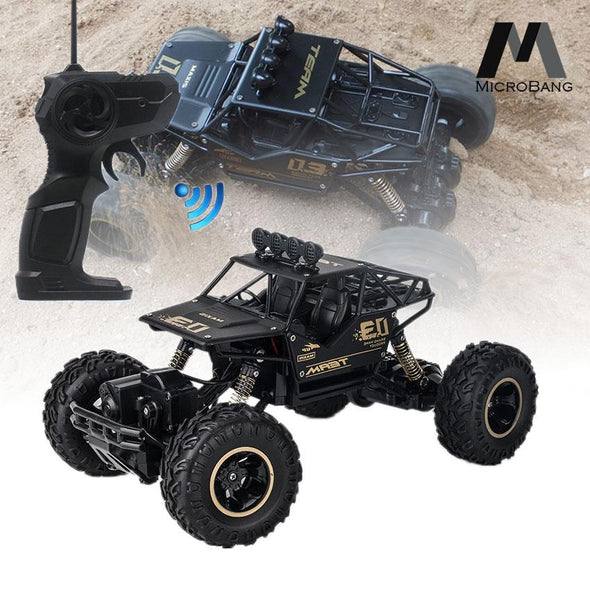 1:16 Scale RC 4WD Rock Crawler - Black with Rubber Tyres