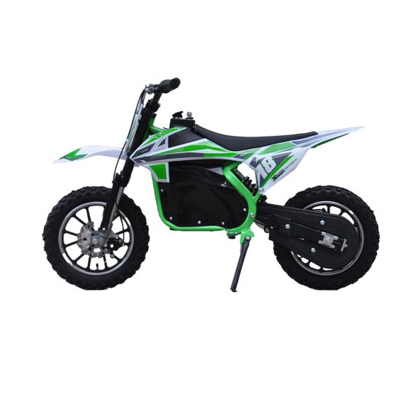 Mini-Pulse 800W 36V Electric Off-Road Dirt Bike - Green (4-12 Years)