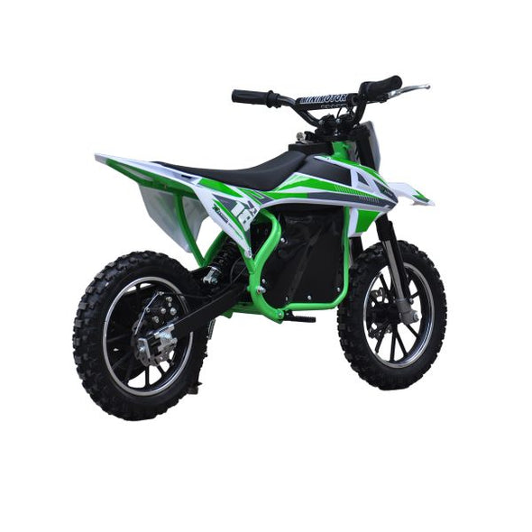 Mini-Pulse 800W 36V Electric Off-Road Dirt Bike - Green (4-12 Years)