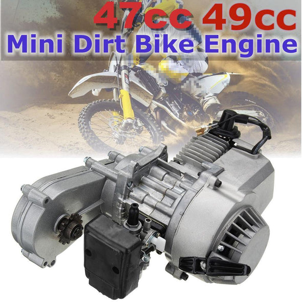 50cc 2 Stroke Air-Cooled 3HP Petrol Driven Dirt Bike Engine + Gearbox