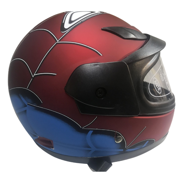 Kids Spider Man Helmet 49-54cm - Red for 4 Years Up - Recreational use only.